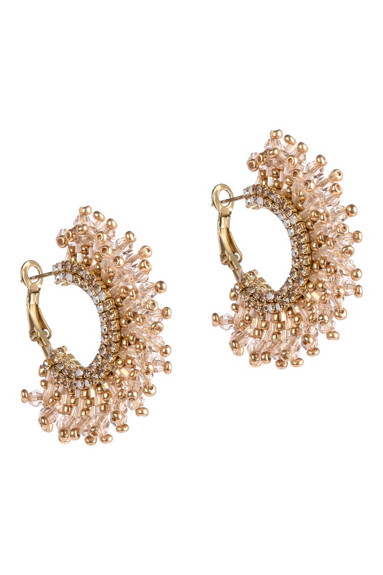 Sierra Hoop Earrings, Main, color, CHAMPAGNE