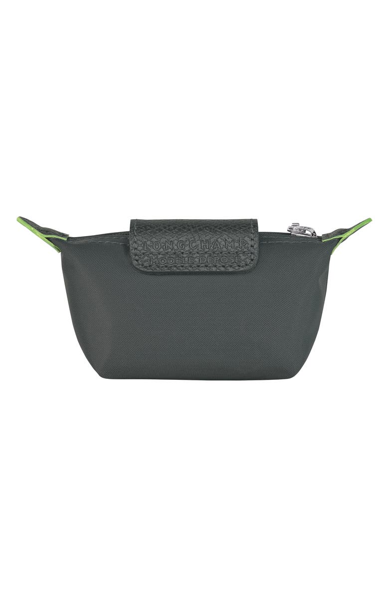 Longchamp Le Pliage Green Recycled Canvas Coin Purse, Alternate, color, Graphite