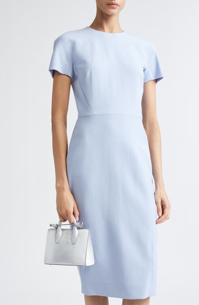 Strathberry Nano Lizard Embossed Leather Tote, Alternate, color, Silver