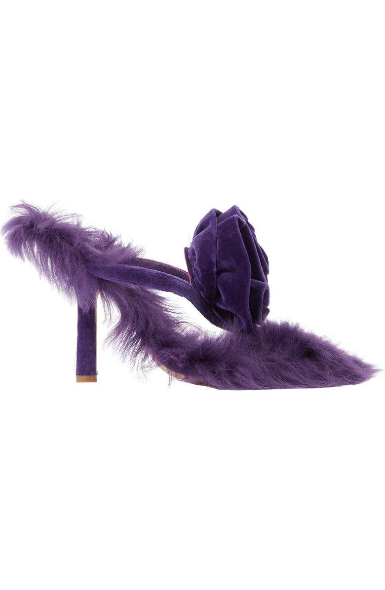 Burberry Genuine Shearling Step Rose Sandal, Main, color,