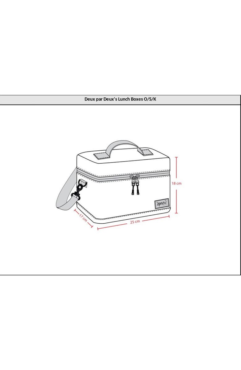 Deux par Deux Girl Lunch Box, Alternate, color, Black Flower