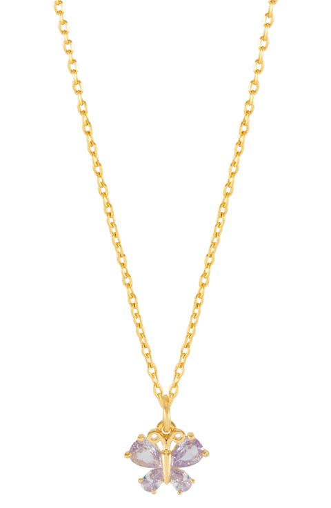 Dreamer Cubic Zirconia Butterfly Charm Necklace