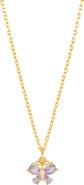 Estella Bartlett Dreamer Cubic Zirconia Butterfly Charm Necklace