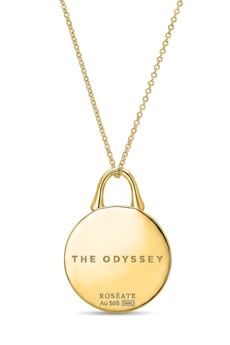 TreasureLock Lion 14K Gold & Mother-of-Pearl Pendant Necklace, Alternate, color, 14K YG AND MOTHER-OF-PEARL