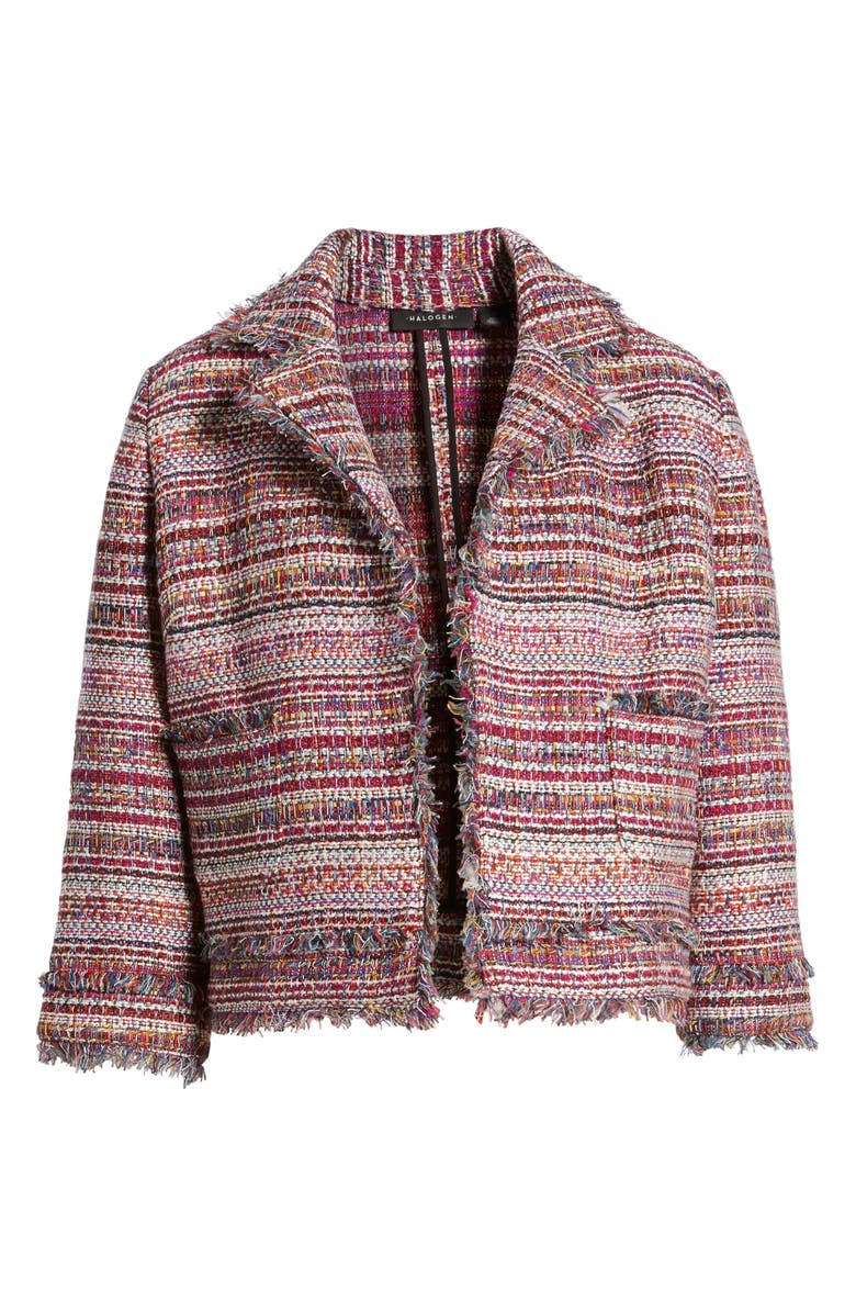 Halogen<sup>®</sup> Tweed Open Front Jacket, Alternate, color,