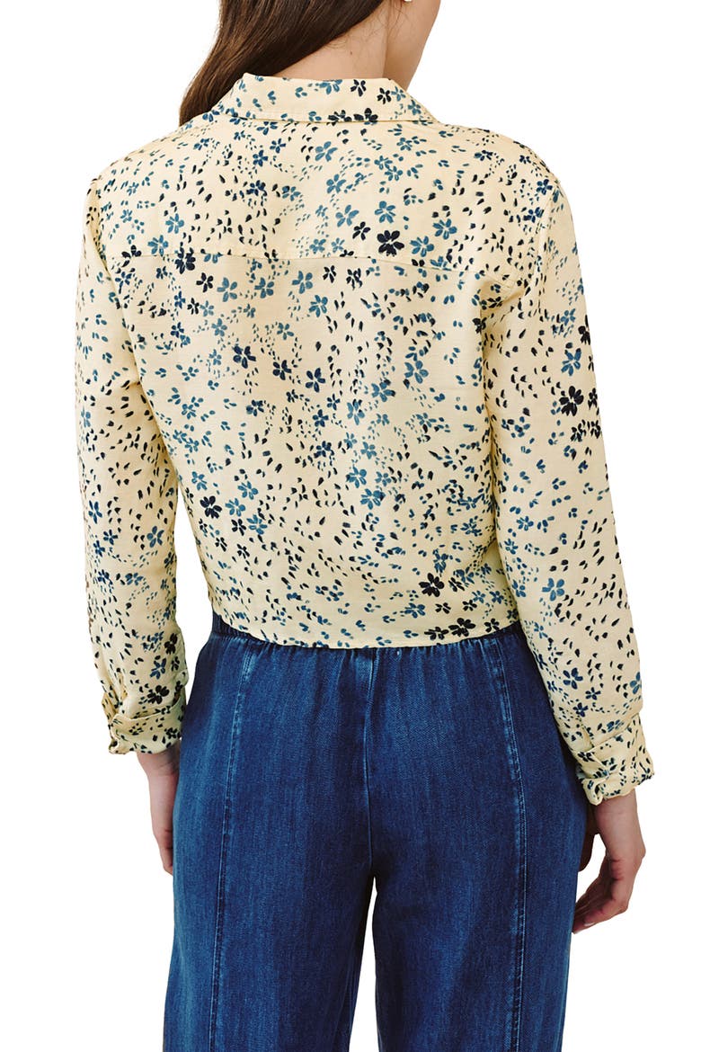 Print Crop Shirt, Alternate, color, GOLDEN MEADOW