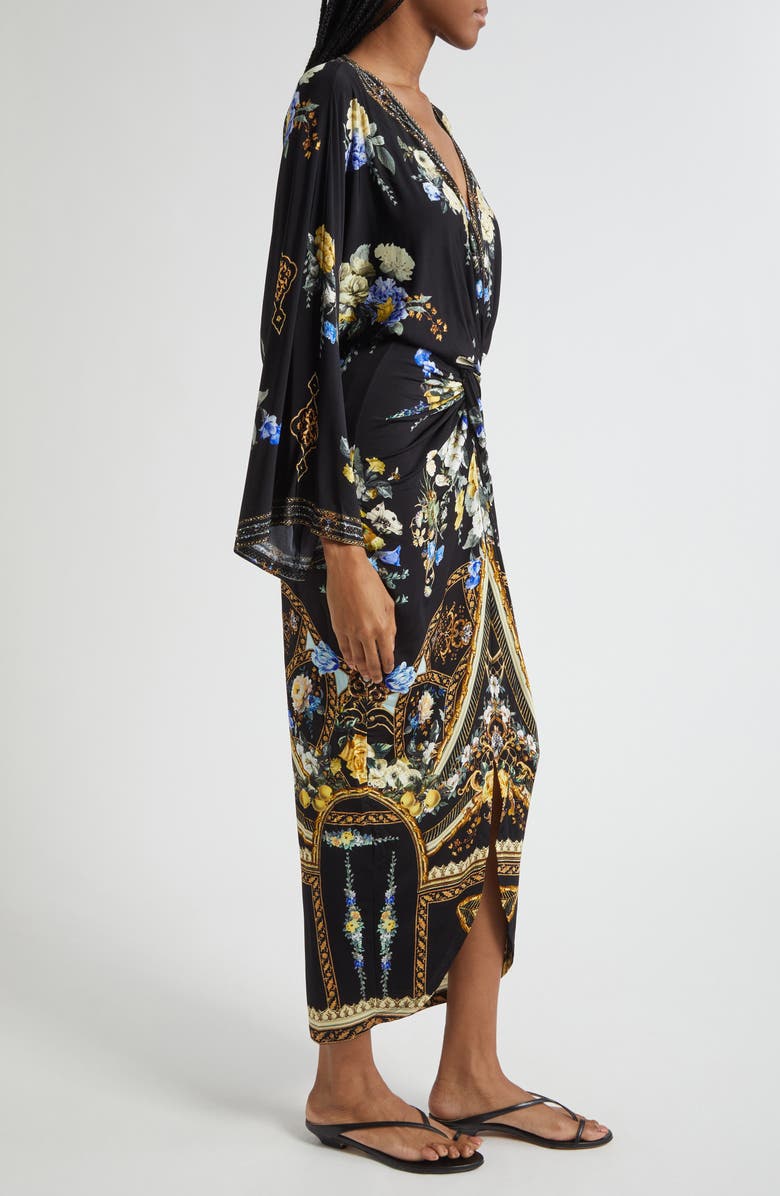 Camilla Long Sleeve Plunge Neck Dress, Alternate, color, Ottoman Elegance