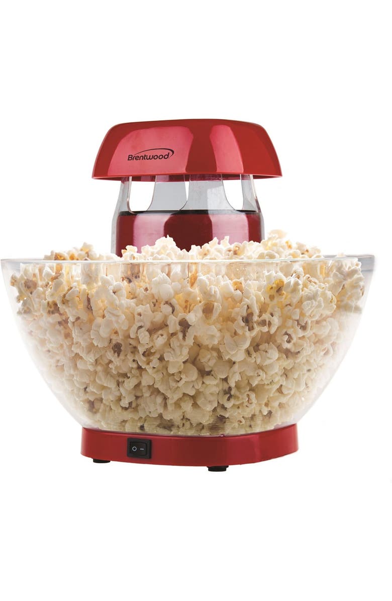 Brentwood 24 Cup Jumbo Hot Air Popcorn Maker, Main, color, Red