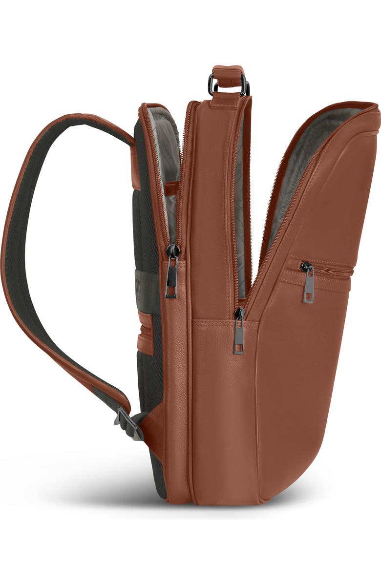 CHAMPS Onyx Modern Waterproof Backpack, Alternate, color, Brown