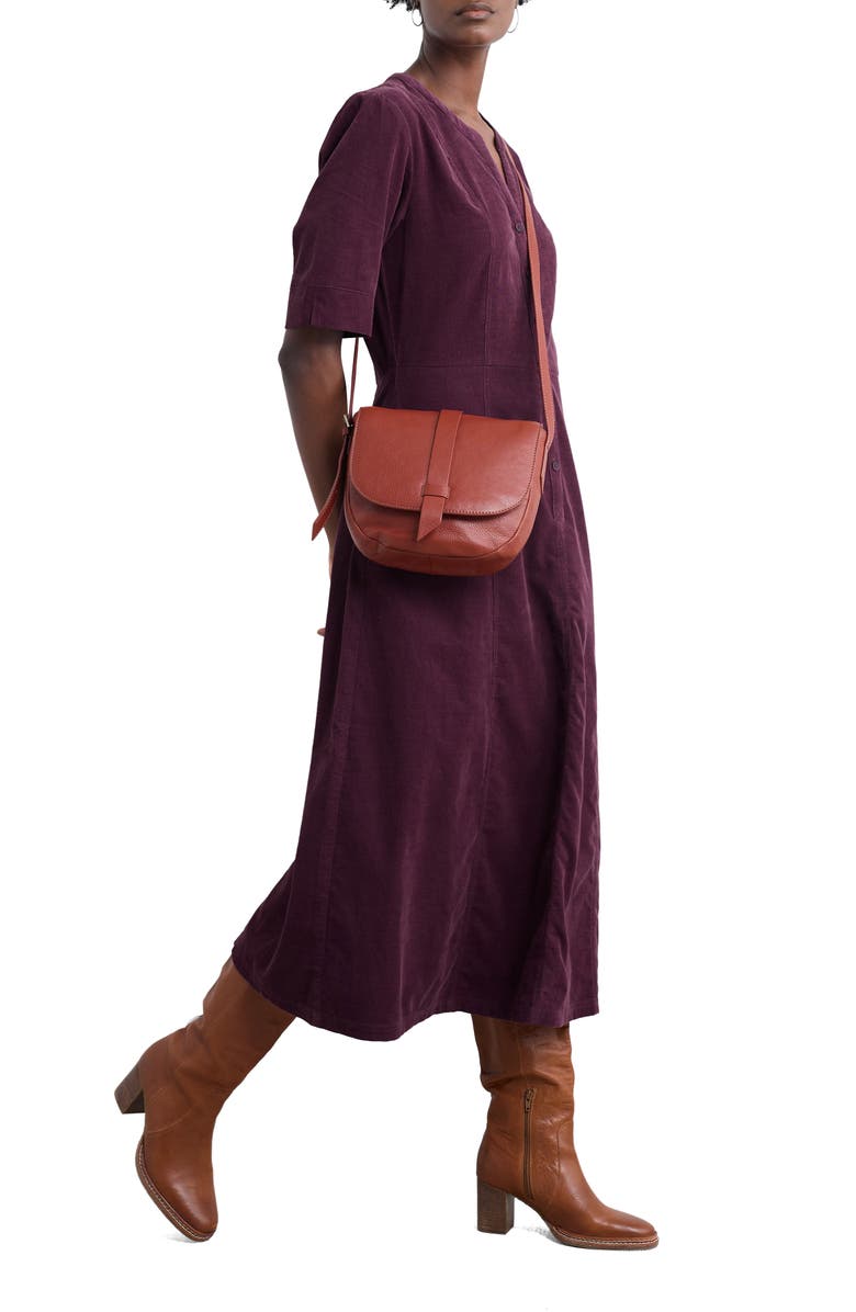 Seasalt Cornwall Wightwick Organic Cotton Denim Midi Dress, Alternate, color, Dark Hellebore