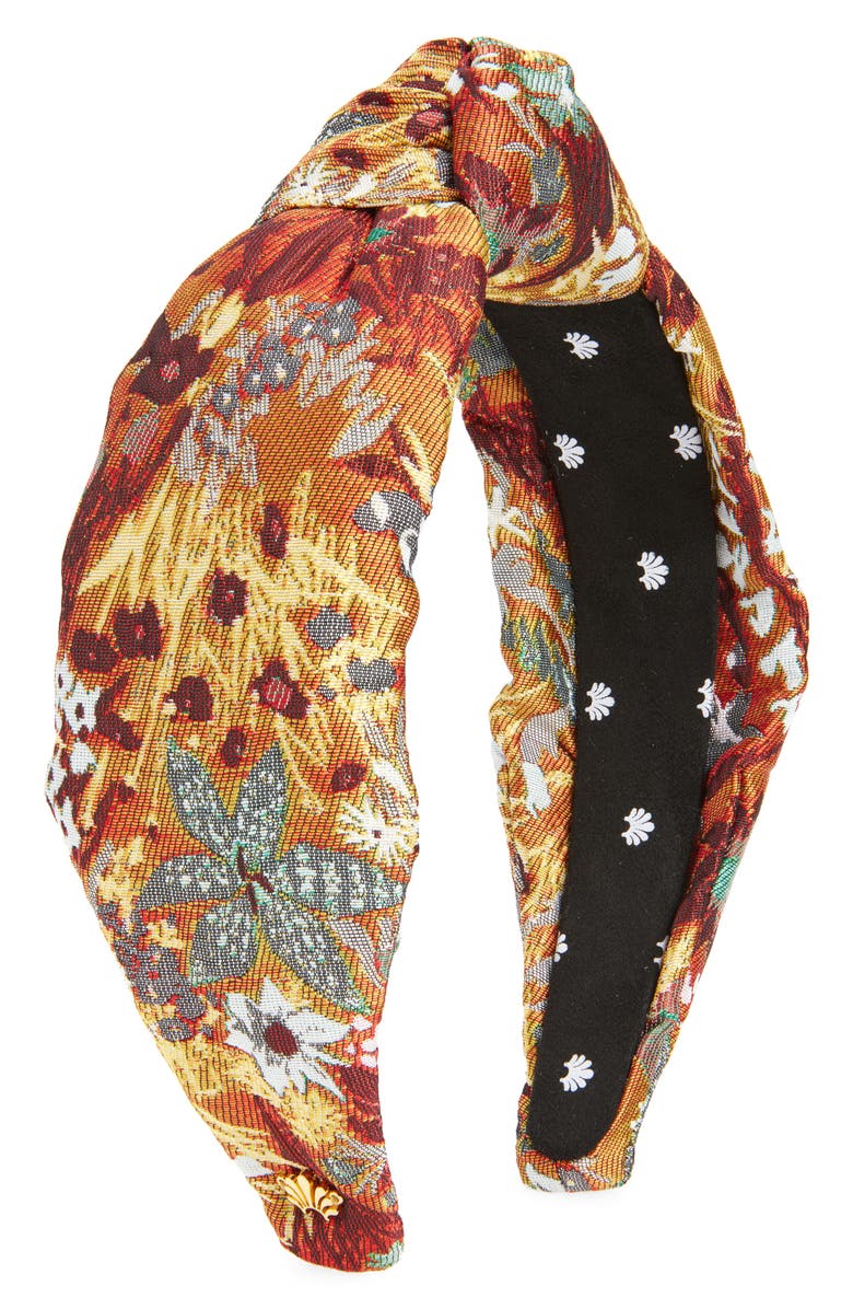 Lele Sadoughi Floral Brocade Knot Headband, Main, color,