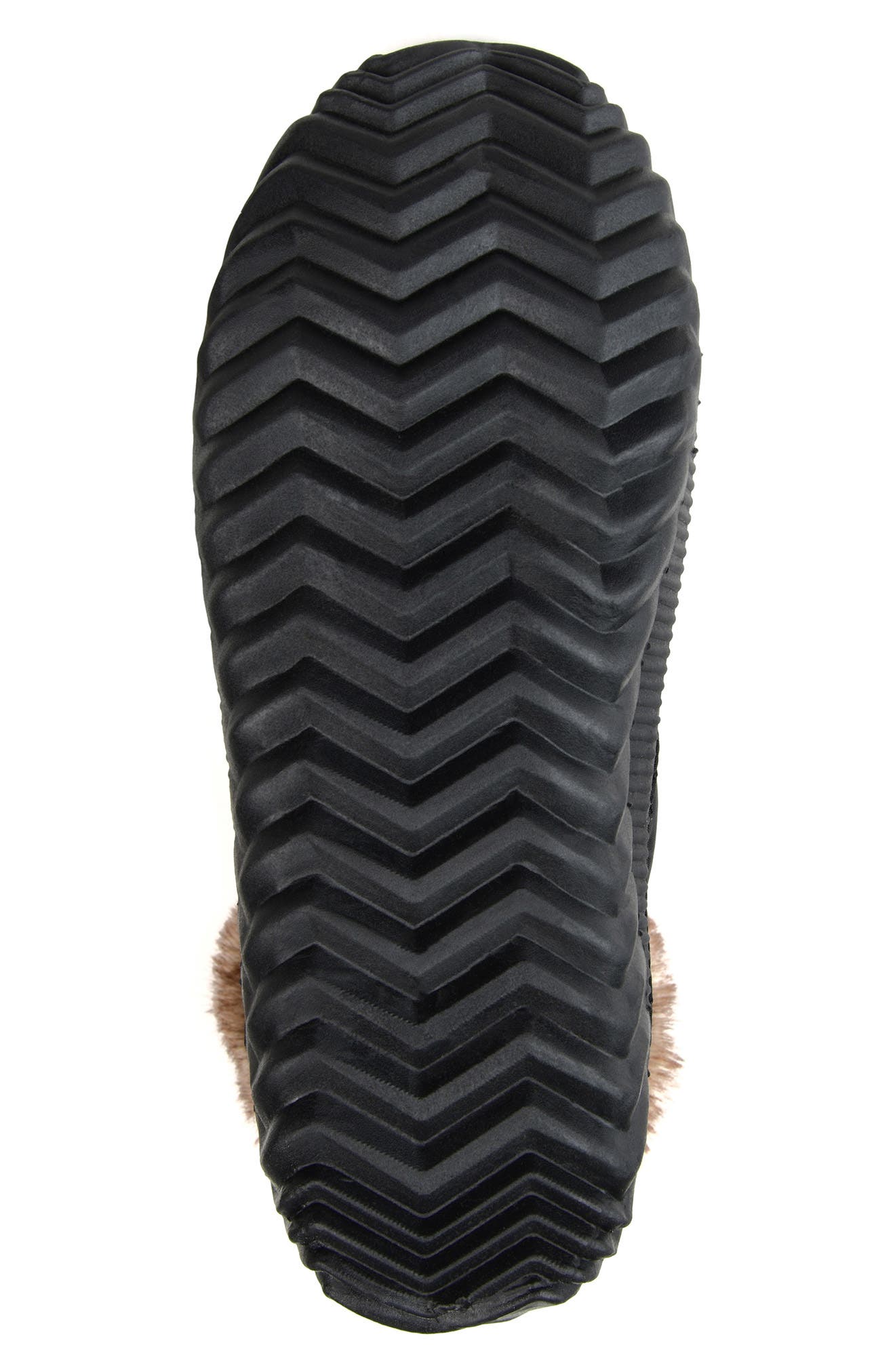 Journee Collection JOURNEE Powder Faux Fur Cuff Duck Boot, Alternate, color, 