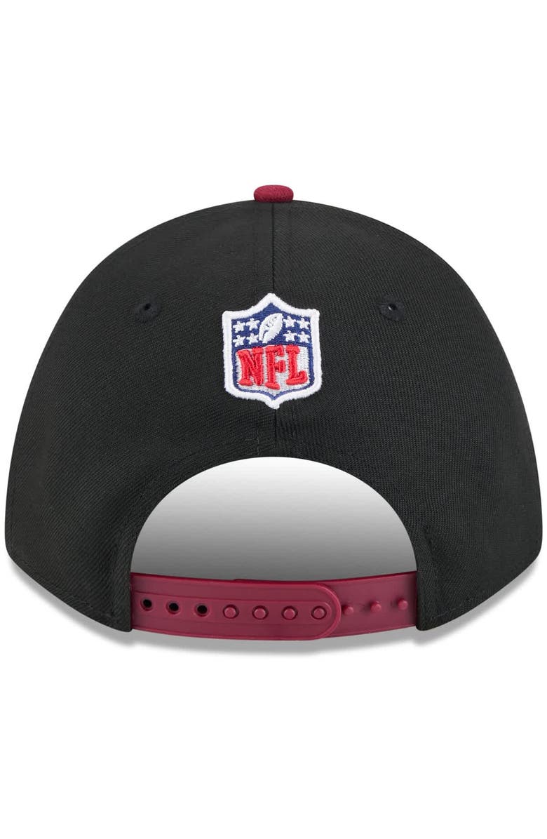 New Era Men's New Era Black/Burgundy Washington Commanders 2025 NFL Draft 9FORTY A-Frame M-Crown Adjustable Hat, Alternate, color, 