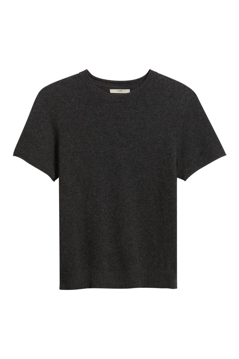 Cashmere Knit T-Shirt, Alternate, color, CHARCOAL