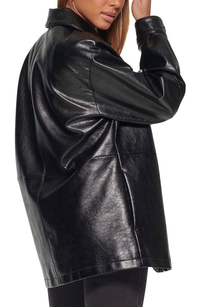 Levi's Oversize Faux Leather Relaxed Jacket, Alternate, color, Black
