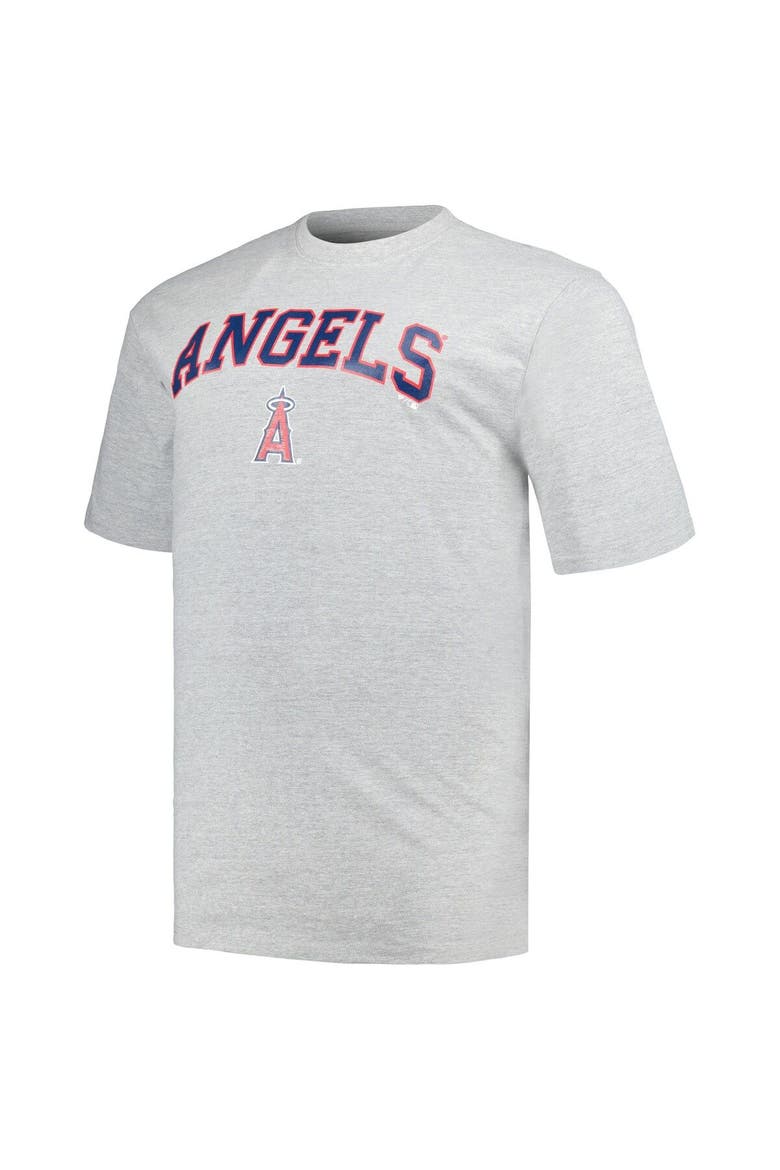 Men's Profile Black/Heather Gray Los Angeles Angels Big & Tall T-Shirt Combo Pack, Alternate, color, Black