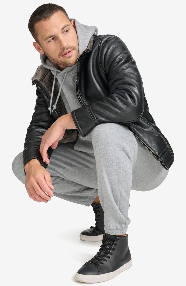 Calvin Klein Faux Fur Lined Jacket, Alternate, color, 