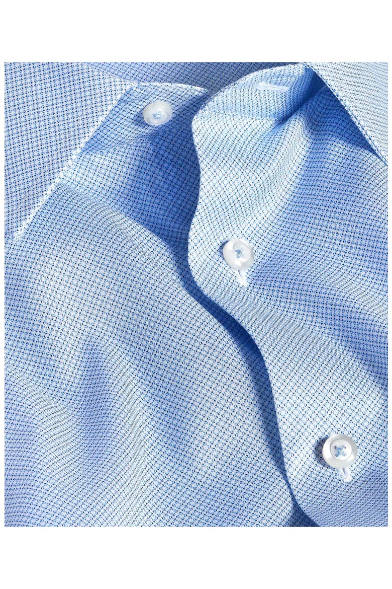 Trim Fit Neat Print Cotton Dress Shirt, Alternate, color, SKY