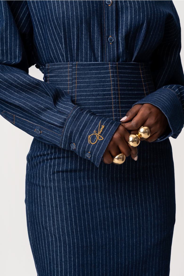 Rue Button Up Shirt, Alternate, color, Denim