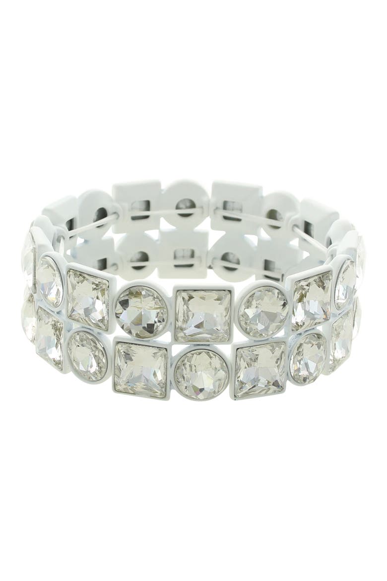 Crystal Frosted Bracelet, Main, color, SILVER / CLEAR