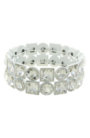 Olivia Welles Crystal Frosted Bracelet In Metallic