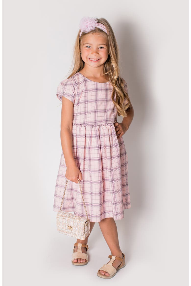Kids' Plaid Dress, Alternate, color, PINK