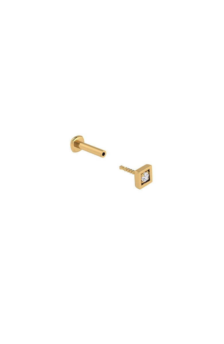 Seed2Stone Edgy Flat Back Stud, Alternate, color, Yellow Gold