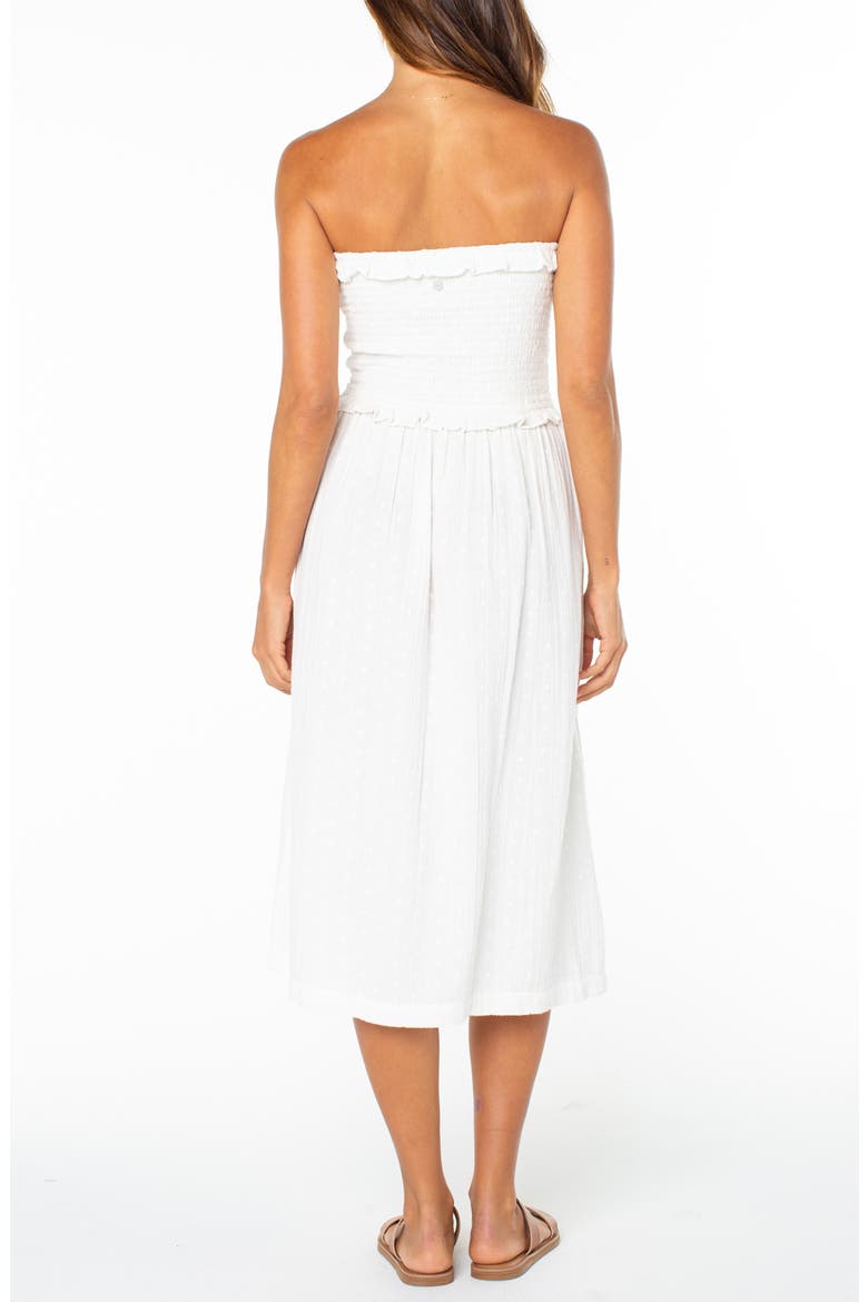 Avalon Strapless Midi Dress, Alternate, color, CLOUD DANCER