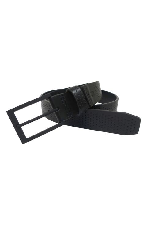 Perforated Faux Leather Belt