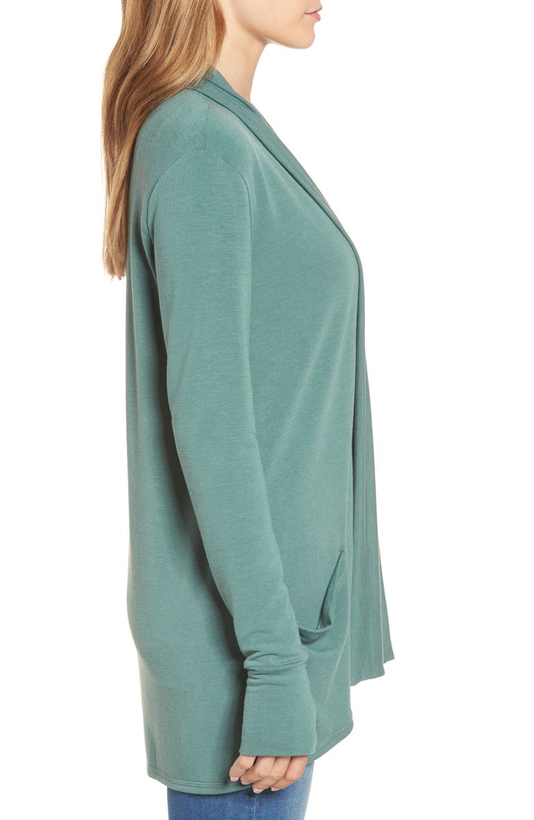 Caslon<sup>®</sup> Off-Duty French Terry Cardigan, Alternate, color,