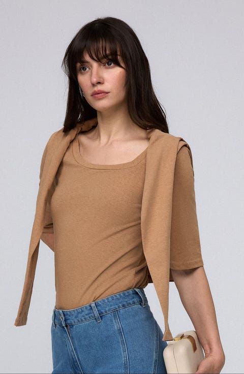 Hemp Essentials Asymmetrical Neckline Tee