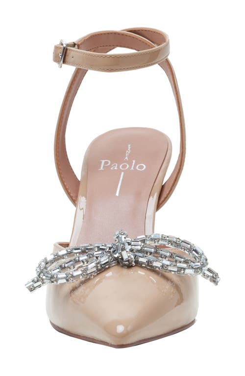 Linea Paolo Heart Ankle Strap Pointed Toe Pump In Maple Sugar