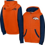 Outerstuff Youth Outerstuff Orange Denver Broncos Stadium Colorblock Full-Zip Hoodie