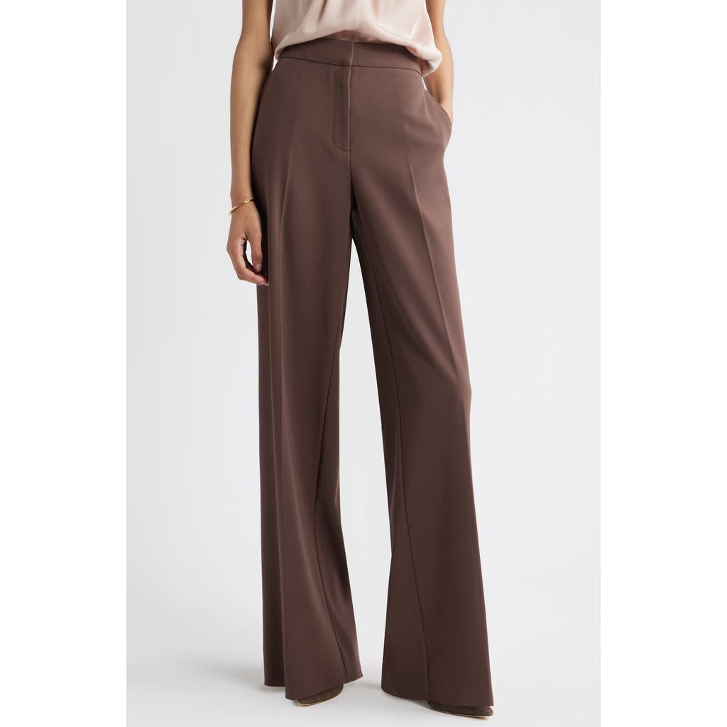 Nordstrom The Lennox Wide Leg Trousers In Brown