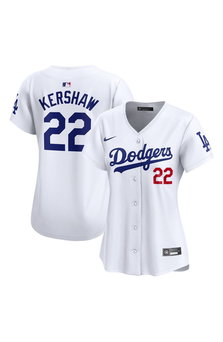 Nike Women's Nike Clayton Kershaw White Los Angeles Dodgers Home Limited Player Jersey, Alternate, color, 