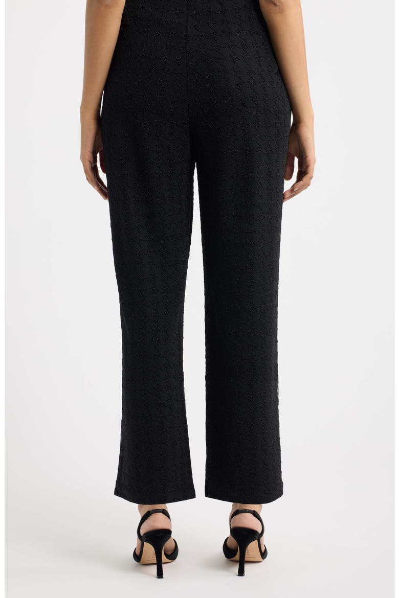 Metallic Wide Leg Pull-On Pants, Alternate, color, ANNE BLACK