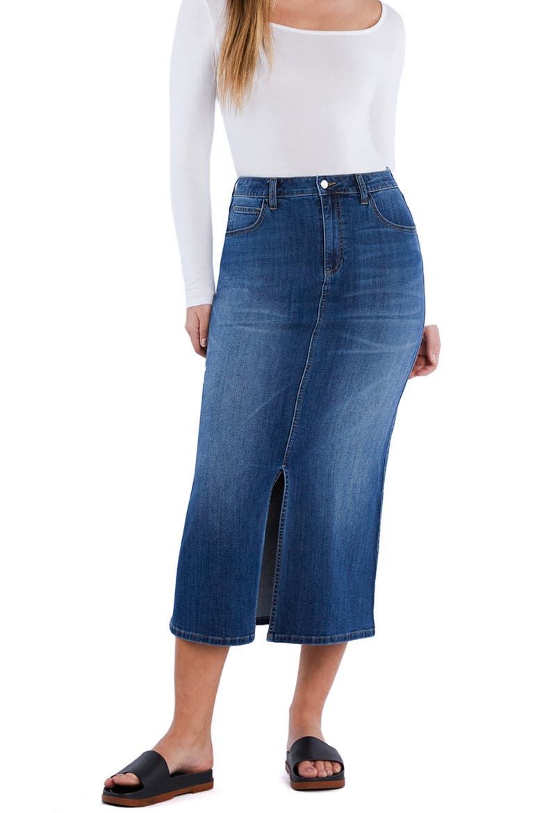 Cottage Denim Skirt, Alternate, color, SUPER DENIM