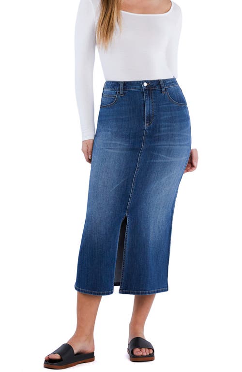 Wash Lab Denim Cottage Denim Skirt In Super Denim