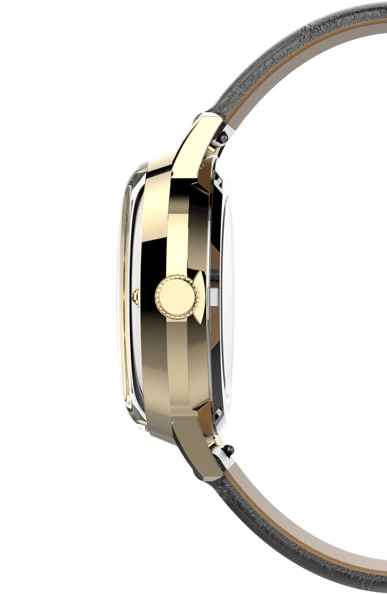 Timex<sup>®</sup> Unveil Automatic Leather Strap Watch, 38mm, Alternate, color, 