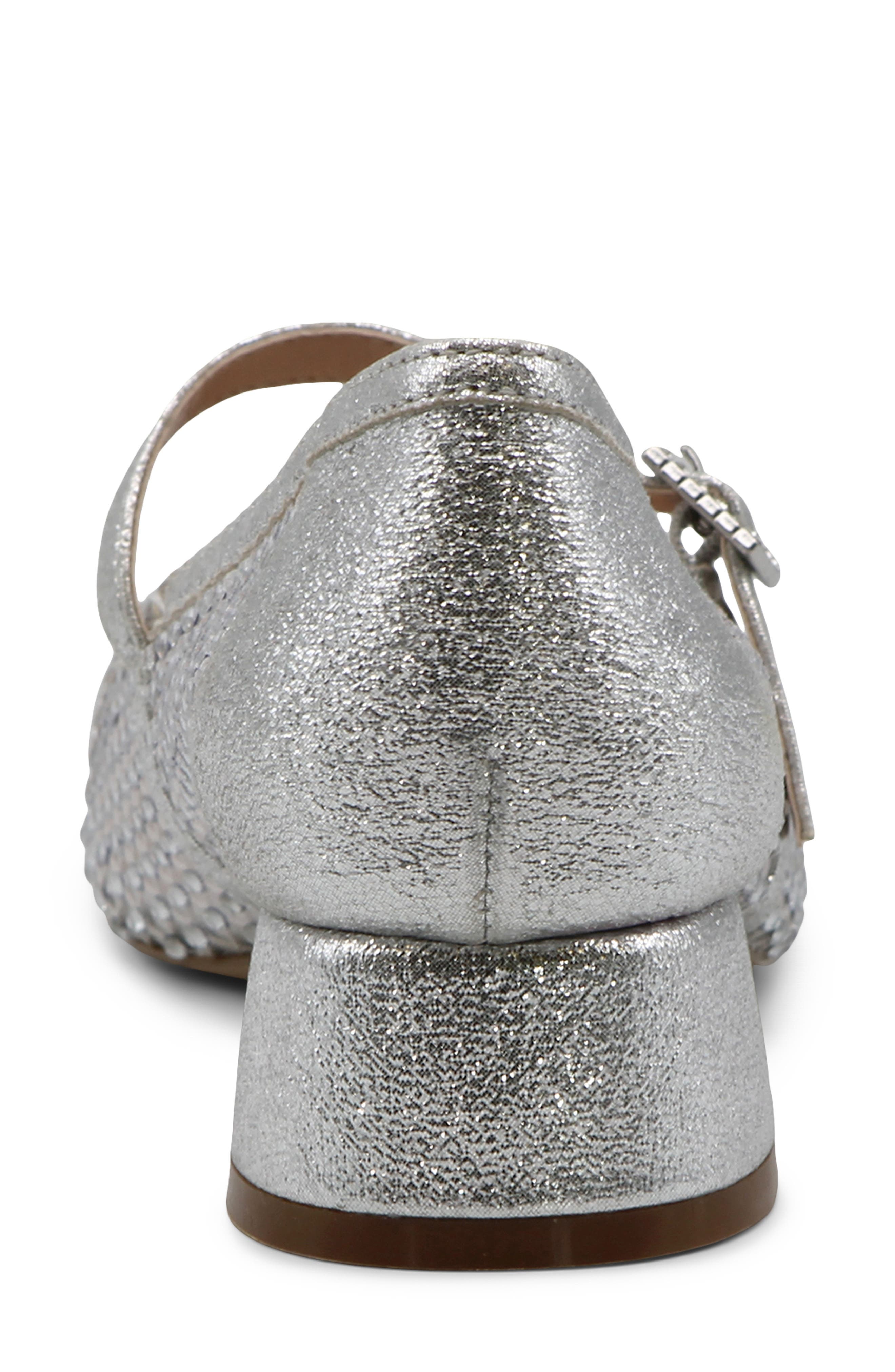 Charles David Zoobie Rhinestone Mesh Mary Jane Pump, Alternate, color, Silver