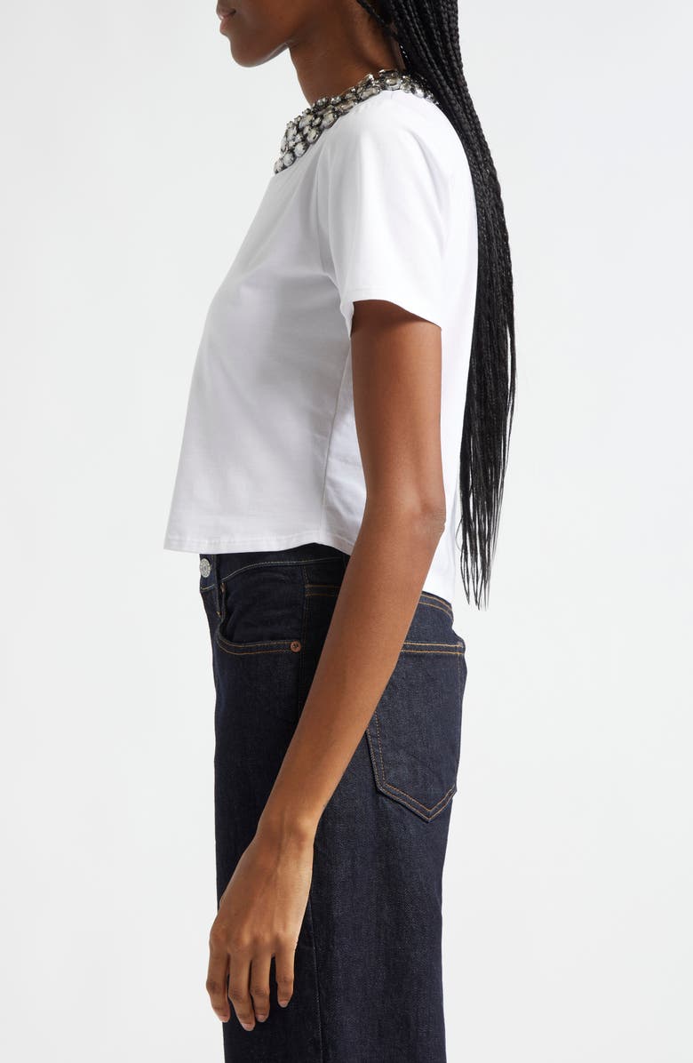 Cinq à Sept Embellished Cotton T-Shirt, Alternate, color,
