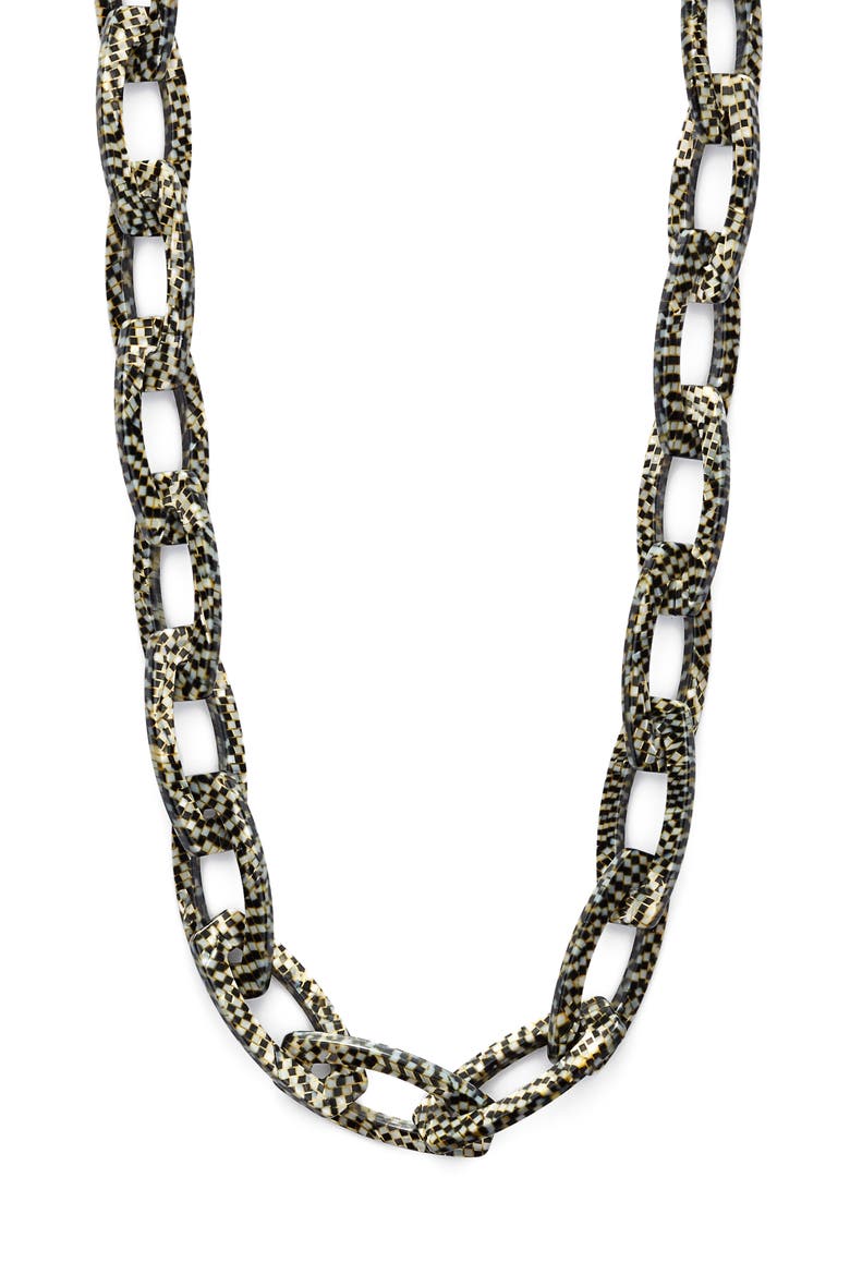 'Farrah' Link Necklace, Alternate, color, OPERA SILVER