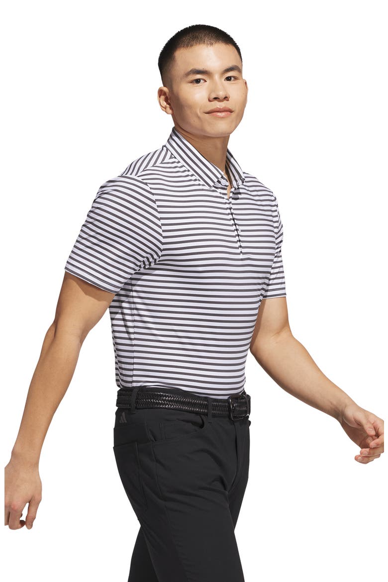 Ultimate Stripe Performance Polo, Alternate, color, WHITE/ GREY