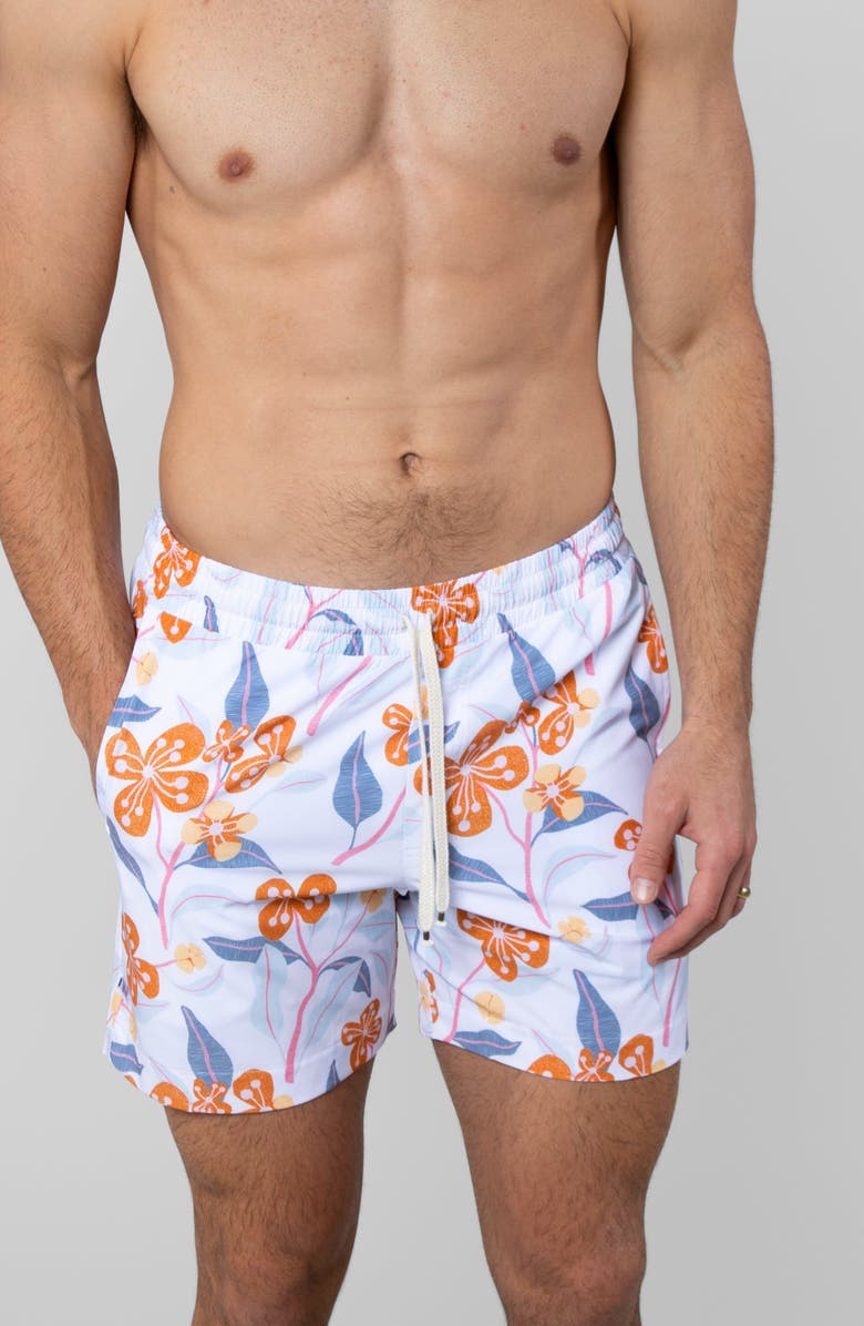 LEISURE LAB Drift Bloom Swim Trunk, Main, color, Drift Bloom
