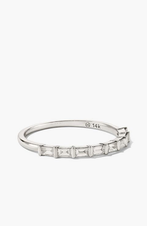 Baguette Diamond Half Eternity Band