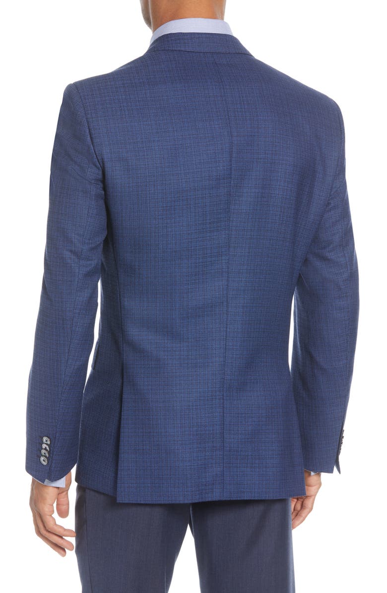 BOSS Hutsons Trim Fit Check Wool Sport Coat, Alternate, color, 