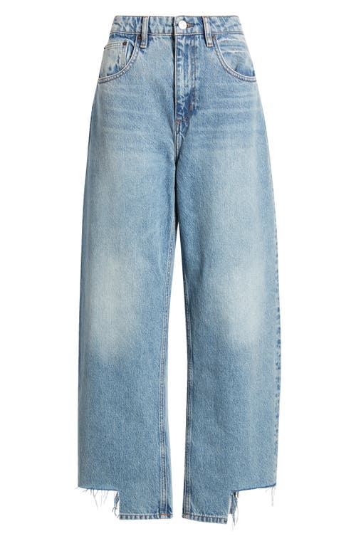 Frame Long Barrel Released Inside Step Fray Jeans Divine In Divine