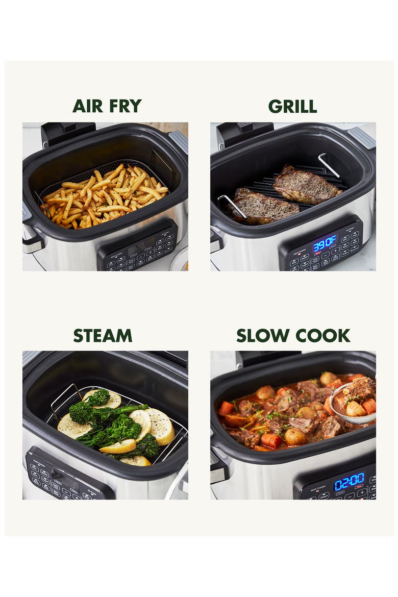 Bistro 13-in-1 Multi Cooker Air Fryer Grill, Alternate, color, STAINLESS STEEL