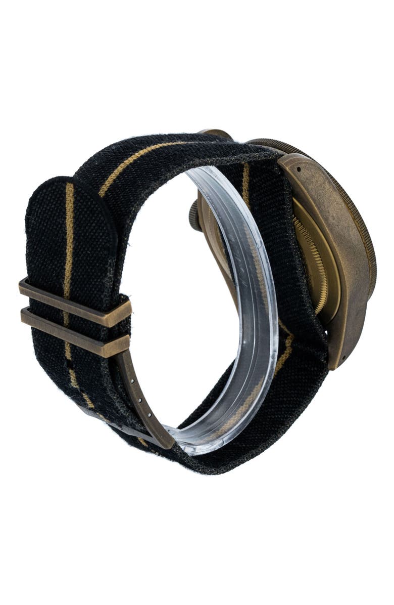 Watchfinder & Co. Tudor Preowned 2022 Black Bay Bronze Automatic Fabric Strap Watch, 43mm, Alternate, color,