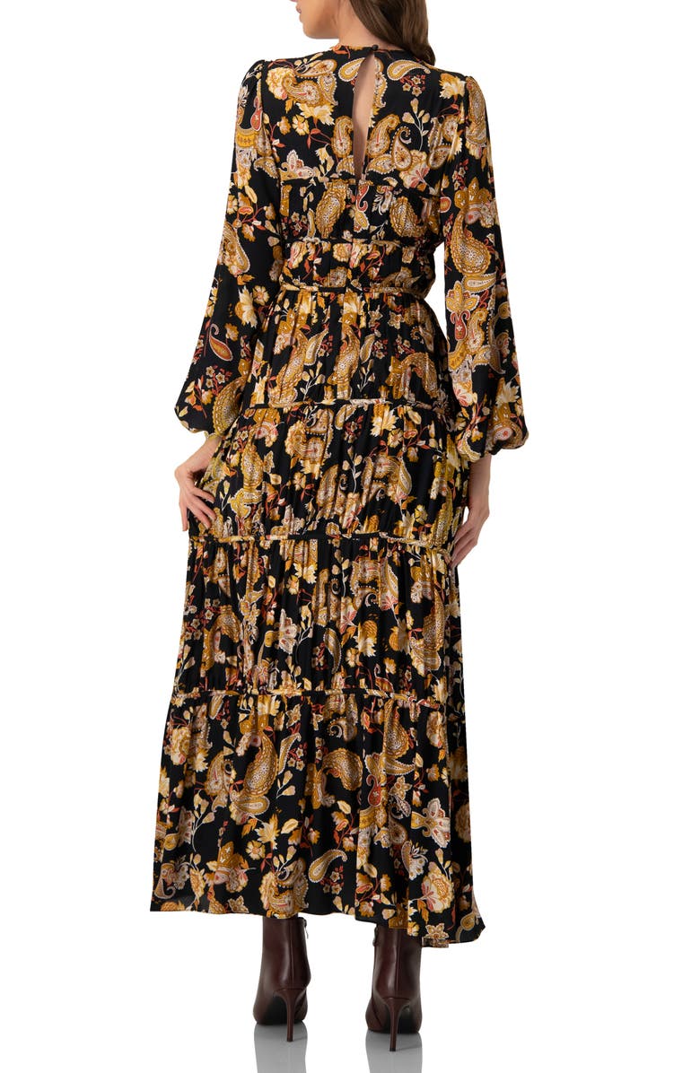 IVONNE Puff Sleeve Maxi Dress, Alternate, color, Multicolor